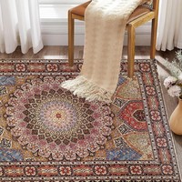 Tapis en jute chic bohème, tapis de prière tressé à la machine, tapis en fibres naturelles, décoration de salon, jacquard abstrait
