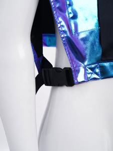 Veste en tissu métallisé pour filles de 6 à 16 ans avec poches à boucle, costumes de scène, décontractée, pour enfants, jazz, hip hop, danse, costumes de danse de salon, latin - Product Image 4