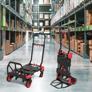 Trolley per Bagaglio a Mano 2-in-1 Rosso con Capacità di 150kg - Product Image 4