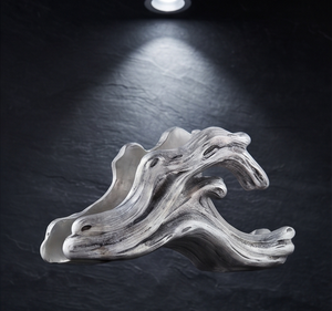 Porte-serviettes en argent massif, support en métal texturé moulé, accessoire de décoration pour cuisine et salle à manger, article en stock - Product Image 4