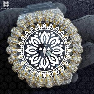 Montre de luxe pour homme Charm Jewells, mouvement mécanique analogique, lunette en or et diamants, boîtier en acier inoxydable de 40 mm, cadran en verre, automatique - Product Image 5