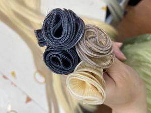 Genius trame de cheveux humains vietnamiens straight double drawn extensions de cheveux en gros pas de nœuds sans perte de cheveux clip dans - Product Image 2