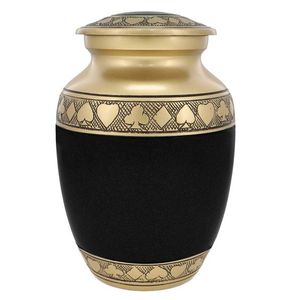 Handmade Gold Cremation Urn And Token For Ashes Keepsake Adult Funeral Supplies <b>Memorial</b> Urns Funerary Ceremony Gift Metal Urn - Product Image 1