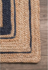 Alfombra de yute, alfombra trenzada de yute natural puro, hecha a mano, estilo rústico moderno, para sala de estar, hotel, oficina, uso comercial - Product Image 5