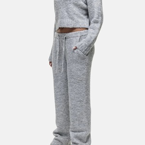 Wool Furry Made Women <b>Flare</b> <b>Low</b>-<b>Waist</b> Bell Bottom Pants Elastic Waistband With Crotch Seam Reinforcement For Photo Shoot - Product Image 1