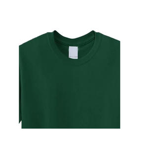 Camiseta Larga de Manga Corta con Cuello Redondo y Bordado para Mujer, Talla Grande, 100% Algodón Orgánico, Transpirable, Ecológica, Color Verde - Product Image 4