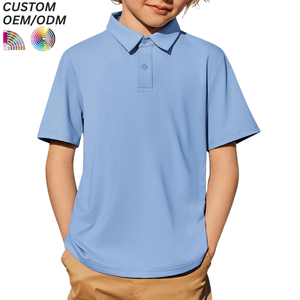 Camiseta Polo Clásica de Algodón para Niños, Personalizada con Logotipo, Manga Corta, Tejida, con Rayas Verdes y Blancas, para Uso Diario, Venta al Por Mayor - Product Image 4