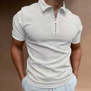 เสื้อเชิ้ตผู้ชายแบบเรียบง่าย ผลิตตามสั่ง ปรับแต่งได้ เป็นมิตรต่อสิ่งแวดล้อม พร้อมบริการปักลายตามต้องการ ผลิตจากผ้าโพลีเอสเตอร์/คอตตอนผสม รับผลิตแบบ OEM - Product Image 1