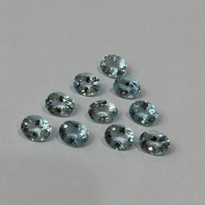 Piedra Preciosa Suelta de Aguamarina Azul Transparente Natural, Corte Ovalado de 9x11 mm, Calibrada, Sin Tratar, de Madagascar, Venta al por Mayor - Product Image 3