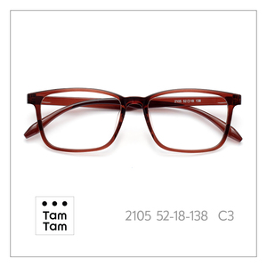 แว่นตา Tam Tam Rectangle Full Rim รุ่น 2105 52-18-138 C3 สีพื้น สำหรับผู้ใหญ่ทุกเพศ กรอบแว่นสายตา - Product Image 1