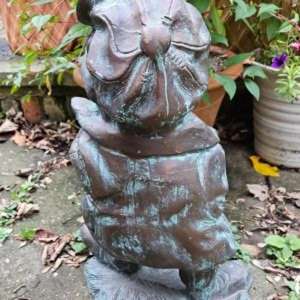 Artisanat en bronze antique grandeur nature Mr. Sculpture de tortue, décoration de jardin, figurine, prix d'usine - Product Image 3