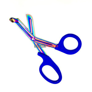 Ciseaux EMT en acier inoxydable de qualité supérieure, revêtement en titane multicolore arc-en-ciel, accessoire de mode moderne, durable et résistant - Product Image 2