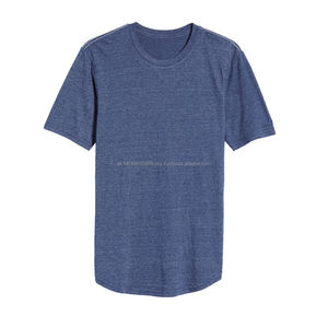 Camiseta Personalizada para Hombre con Dobladillo Curvo al por Mayor, 50% Poliéster, 38% Algodón, 12% Rayón, Mezcla Suave, Transpirable, de Secado Rápido, Estilo Urbano - Product Image 4