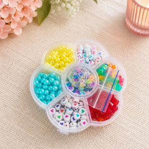 Jaunty Multicolor <b>Crystal</b> Lampwork Glass Assorted Loose <b>Beads</b> Kit Box <b>Bracelet</b> Making DIY07-A Jewelry Crafting - Product Image 3