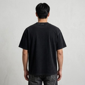เสื้อยืดแขนสั้นสีดำสำหรับผู้ชาย คอกลม ทรงปกติ ผ้าเจอร์ซีย์คอตตอน 100%  ลายพิมพ์ตามสั่งด้านหน้า ระบายอากาศได้ดี ผ้าถัก - Product Image 2