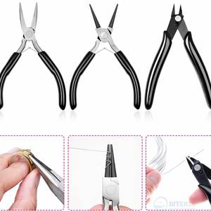 Stainless Steel Jewelry Pliers Set 3pcs Needle Nose Nose <b>Wire</b> Cutter Beading Tools for Jewelry Making <b>Craft</b> Repair DIY Supplies - Product Image 6