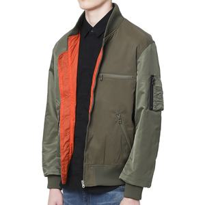 Chaqueta bomber de satén de poliéster 100% para hombre, Abrigo acolchado de invierno, servicio OEM, precio barato al por mayor - Product Image 1