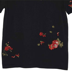 T-shirt classique à col rond pour homme, 100 % coton, broderie chenille, logo personnalisé, vente en gros OEM, meilleure vente - Product Image 2