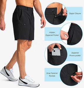 Short de Golf Homme Logo Personnalisé Séchage Rapide Polyester Respirant Couleur Unie Motif Vintage Décoration Taille XS Entraînement Décontracté - Product Image 4