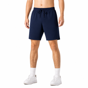 Shorts de course pour hommes en toile à séchage rapide avec cordon de serrage, taille mi-haute, pour entraînement sportif et fitness, imprimé par transfert thermique - Product Image 1