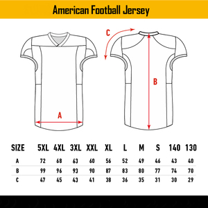 เสื้อฟุตบอลแขนสั้น คอวี ผลิตจากโพลีเอสเตอร์ เสื้อเจอร์ซีย์ตาข่ายสำหรับอเมริกันฟุตบอล พร้อมหมายเลขและชื่อทีมแบบกำหนดเอง - Product Image 5