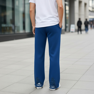 Pantalones Deportivos Casuales de Lona Lavada para Hombre, Personalizados OEM, 100% Algodón, Estilo Holgado, para Correr, de Secado Rápido, Ecológicos, con Efecto Desgastado - Product Image 5
