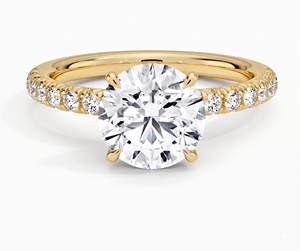 Anillo de Compromiso con Diamante de Corte Redondo, Clásico para Mujer, Diamantes Cultivados en Laboratorio - Product Image 1