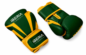 Guantes de Boxeo IBERIA Personalizados en Verde y Amarillo, Guantes de Entrenamiento Premium, Logotipo Personalizado, OEM, ODM, Equipo de Boxeo al por Mayor - Product Image 4