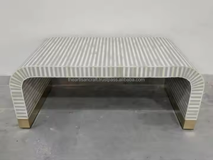 Table basse moderne en incrustation d'os, artisanat artisanal, personnalisable, durable, de haute qualité, design personnalisé, utilisation à domicile et à l'hôtel - Product Image 2
