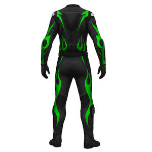 Combinaison de course en cuir noir et violet sur mesure, faite à la main, pour motards - Équipement moto homologué CE, prix de gros Pakistan - Product Image 1