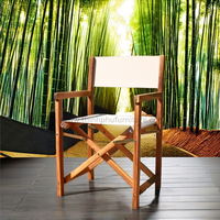 Chaise de directeur moderne et écologique en bois massif et rotin tressé, design contemporain pour salle de bain et extérieur, fabriquée au Vietnam