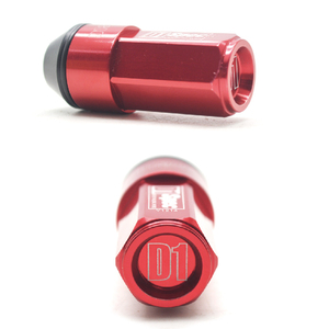 D1Spec Aluminum <b>Wheel</b> Lug Nuts Red Blue Black Forged Racing <b>Lock</b> Nut M12x1.5 M12x1.25 - Product Image 3