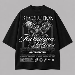 เสื้อยืดสตรีทแวร์คุณภาพสูง 250 แกรม ทรงโอเวอร์ไซส์ หนักแน่น พิมพ์ลายกราฟิกตามสั่ง สำหรับผู้ชายและผู้หญิง - Product Image 5