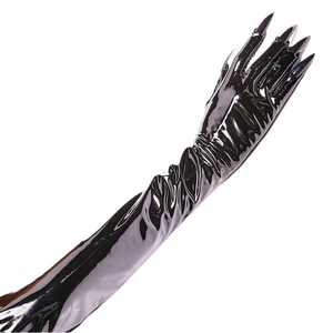 Gants longs en cuir tendance TikTok, Gants longs en cuir audacieux pour femme, Gants longs en cuir Urban Glam - Product Image 4