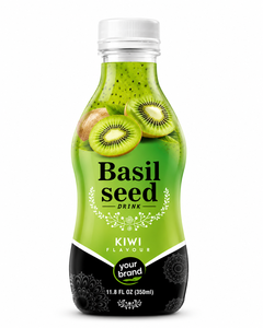 Tropi Basil Seed Drink 350ml Orange Flavour Basil Seed Puree Fresh-Squeezed Fruit Juice OEM ODM <b>Beverage</b> Bottle Packaging - Product Image 1