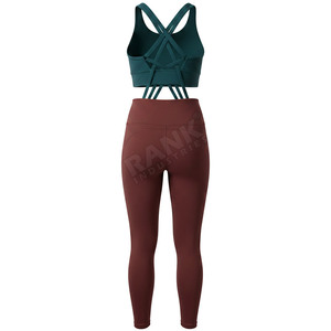 Ensemble de yoga pour femmes, vêtements de sport respirants et extensibles, leggings taille haute et soutien-gorge de sport pour la salle de sport, l'entraînement et le fitness - Product Image 2
