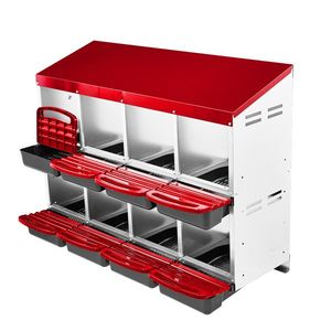 Nido per Galline a 8 Scomparti con Funzione di Raccolta Facile delle Uova, Montaggio a Parete, Attrezzatura per Allevamento - Product Image 3