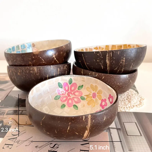 ชามกะลามะพร้าวธรรมชาติที่มีแม่ของไข่มุกฝังสำหรับเป็นของขวัญหรือตกแต่งสำหรับตกแต่งบ้านทำในเวียดนามยี่ห้อ MTH Vietnam - Product Image 6