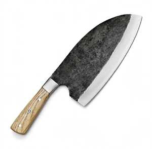 Cuchillo de Chef Serbio de Acero de Alto Carbono Forjado a Mano, Cuchillo de Carnicero Resistente, Cuchillo de Cocina para Cortar y Rebanar, Mango de Madera, DIY OEM - Product Image 4