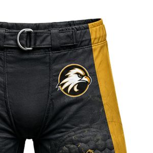 Black & Gold American Football <b>Compression</b> Shorts with Premium Protective Padding for Team Practice, Game Day & Training - Product Image 2