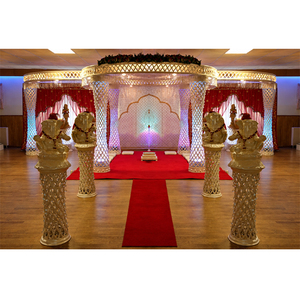 Elegante Mandap de Boda Blanco Decorativo de Cristal, Mandap de Boda de Cristal FRP de Nuevo Diseño, Mandap de Boda con Corte de Diamante Indio, Mandap de Boda de EE. UU. - Product Image 1