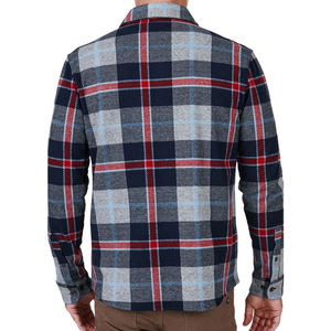 Camisa de Franela Sólida para Hombre, Última Moda, Algodón, Manga Larga, Casual, Invierno, Venta al Por Mayor, OEM, Cuello Alto, Satinado, Cálida - Product Image 6