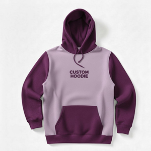 Custom Color Block <b>Men</b> Oversized Heavyweight Hoodie <b>Pullover</b> Drop Shoulder Cotton Two Tone Hoodies Unisex - Product Image 2