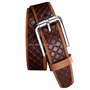 Cinturón de herramientas de mano de cuero occidental de grano completo marrón en relieve diseño 3D personalizado para hombres en todos los tamaños y colores - Product Image 5