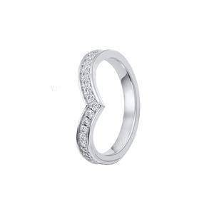 Moissanite de corte redondo personalizado diamante 925 plata esterlina completa eternidad Chevron perfecto hecho a mano boda banda perfecto Gif perfecto para mujeres - Product Image 1