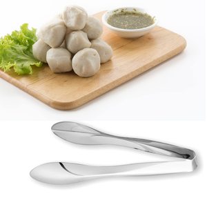 Pinces à glace en acier inoxydable, ensemble de 2 outils de préhension en métal argenté pour barbecue et cuisine - Product Image 2