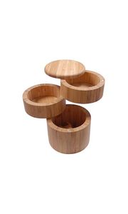 Best Design Wooden Sugar Salt <b>Box</b> Handmade Salt Cellar <b>Box</b> with Lid Spice Jar Container Kitchen Storage Purpose - Product Image 4
