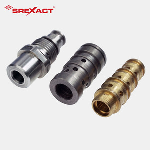 Pièces de soupape hydraulique en laiton usinées avec précision par CNC SREXACT, composants métalliques - Product Image 6