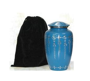 เพชรแกะสลักสีฟ้า Urn สำหรับขี้เถ้ามนุษย์ - Product Image 1