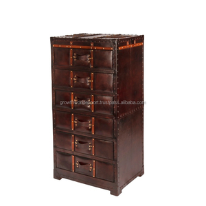 2025 Latest Industrial Style Solid Wood 6-Drawer <b>Chest</b> Drawer Best Leather Furniture for Home Office School Dining Room <b>Storage</b> - Product Image 4
